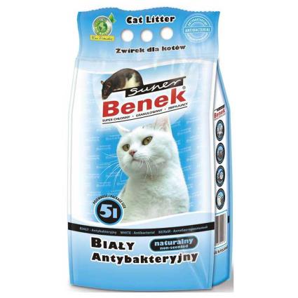 Super Benek White Anthibacterial 5l Cat Litter Transparente