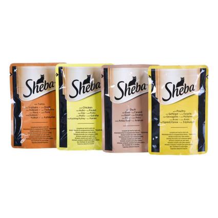 Sheba Delicacy Jelly Poultry 85g Wet Cat Food 80 Units Transparente