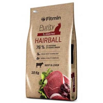 Fitmin Purity Hairball Adult 10 Kg Cat Food Transparente