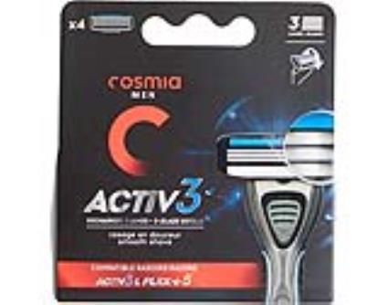 Recargas Cosmia Men Ativo 3 Lâminas 4un