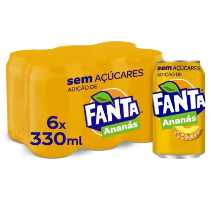Refrigerante Com Gás Fanta Ananás 6x0.33l