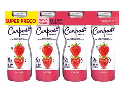 Iogurte Corpos Danone Magro Morango Pack Promocional 8x155g