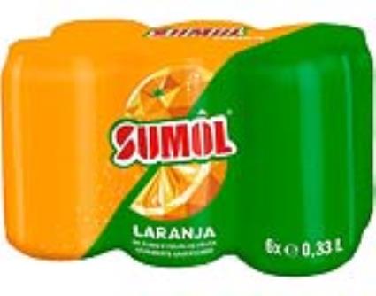 Refrigerante Sumol Com Gás Laranja Lata 6 X0.33l