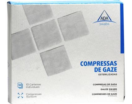 Compressa Ada Gaze Esterilizada 15x15 10un