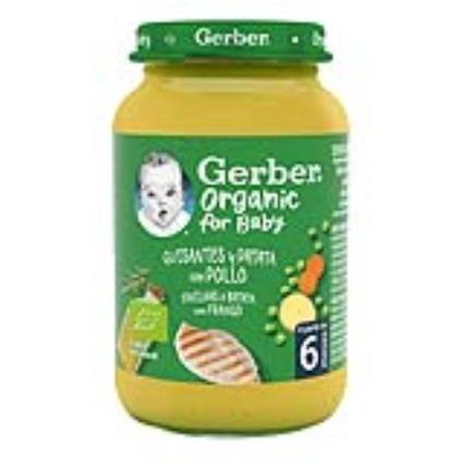 Refeições Gerber Bio Ervilhas E Frango 190gr