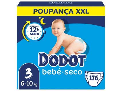 Fraldas Dodot Bebé Seco Xxl T3 6-10kg 176un