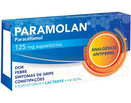 Supositórios Paramolan Paracetamol 125mg 5un