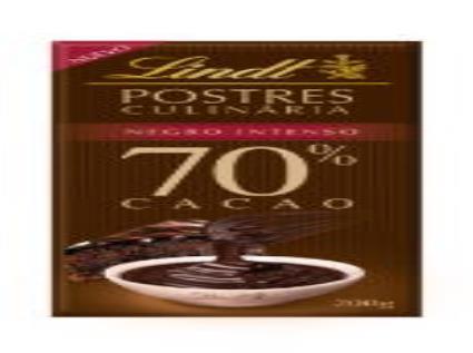 Chocolate Lindt De Culinária 70% Cacau 200g