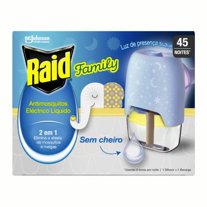 Insecticida Raid Eléctrico Family 45 Noites Un