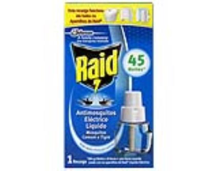 Insecticida Raid Eléctrico Líquido Recarga 45 Noites 27ml