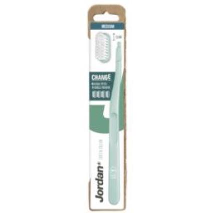 Escova Dentes Jordan Change Green Média 4 Recargas