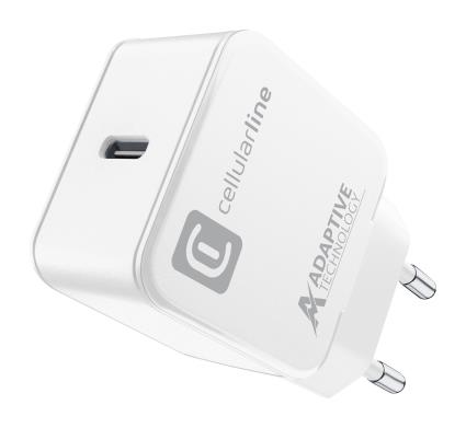 Carregador Usb-c Cellularline 15w Para Samsung Branco