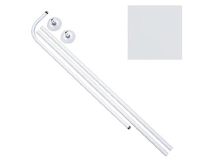Barra baño curva 18 mm. (80x110 a 196) blanco