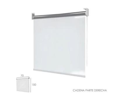 Mampara cortina enrollable pvc transparente, medidas 70 x 150 cm. cadena lado derecho