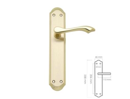 Juego manivelas para puertas, laton pulido satinado oryx aurora