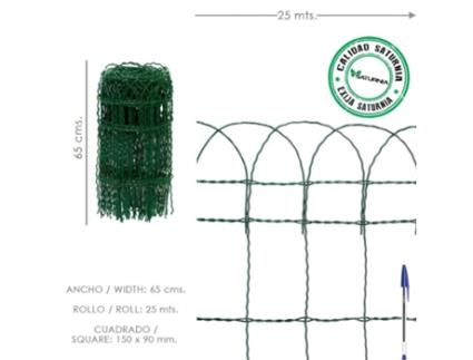 Malla electrosoldada plastificada residence altura 65 cm. rollo 25 metros
