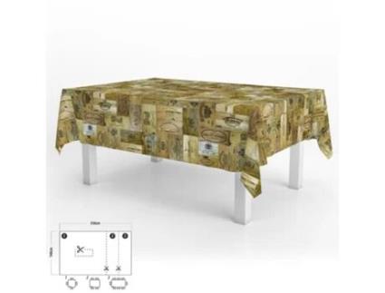 Mantel hule rectangular tablones vino impermeable antimanchas pvc 140x250 cm.  recortable uso interior y exterior
