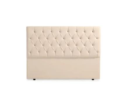 Cabeceira MOONIA Estofada Capri Pele Sintética 145 X 120 X 12 cm