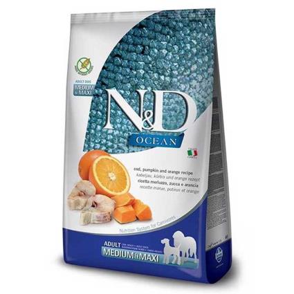 Farmina N&d Medium Codfish Pumpkin And Orange Adult Dog Food 12kg Transparente