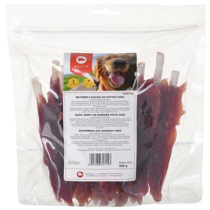 Maced Duck Breast On Stick 500g Dog Snack Transparente