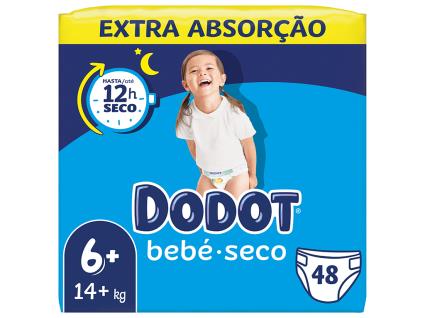 Fraldas Dodot Bebe Seco Extra T6 14+kg 48 Un