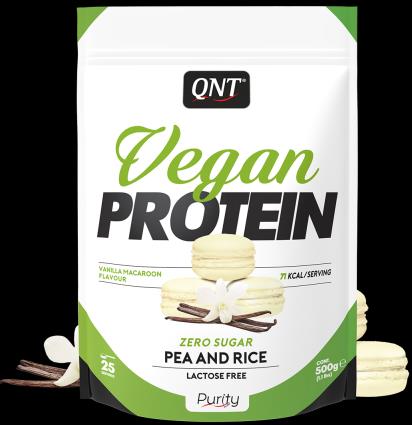 Proteína em pó QNT QNT VEGAN PROTEIN Vanilla Macaroon - 500 g