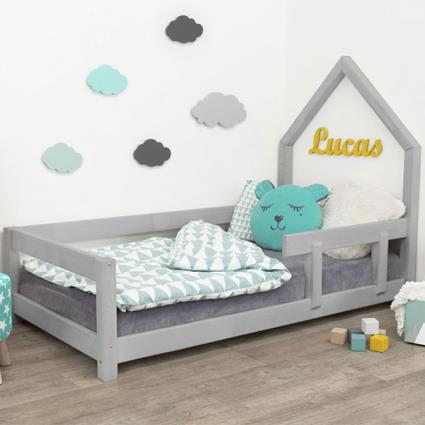 Cama de casa POPPI cinza 140x200 dir