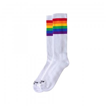 Calcetines American Socks Rainbow Pride Mid High White American Socks - Calcetines clásicos - Talla: UNICA
