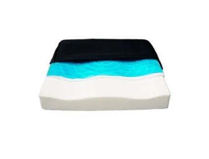 Almofada Anti-Escaras OBBOCARE (Preto - Espuma Viscoelástica e Gel - 45 x 42 x 7 cm)