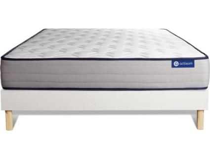 Conjunto de Estrado Branco + Colchão  Actilatex Form (135x200 cm - Látex)