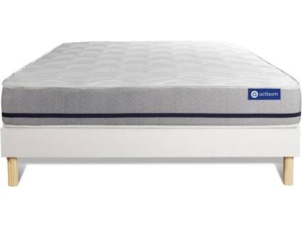 Conjunto de Estrado Branco + Colchão  Actilatex Soft (160x220 cm - Látex)