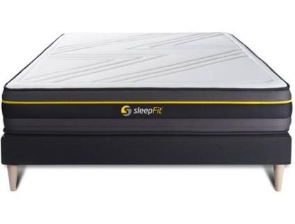 Conjunto de Estrado Preto + Colchão  Active (130x200 cm - Espuma Viscoelástica)