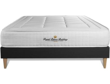 Conjunto de Estrado Preto + Colchão  Balmoral (160x195 cm - Espuma Viscoelástica)