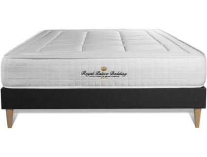 Conjunto de Estrado Preto + Colchão  Balmoral (160x190 cm - Espuma Viscoelástica)