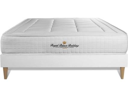 Conjunto de Estrado Branco + Colchão  Balmoral (160x195 cm - Espuma Viscoelástica)