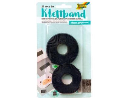Fitas de Velcro  2 Packs (Preto)