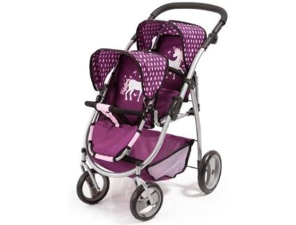Carrinho de Bonecas BAYER Unicórnio Roxo