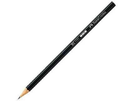 FABER-CASTELL Lápis de Grafite 1111, Mina 2B, Corpo Hexagonal Preto