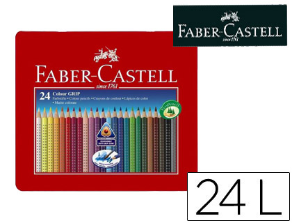 Lápis de Cor  Aquarela 24 Unidades Caixa de Metal