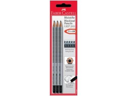 Lápis de Carvão FABER-CASTELL HB Pack 3 Unidades