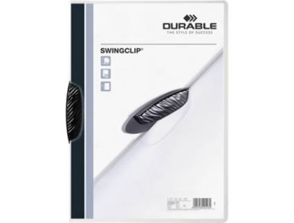 Classificador com Clipe Swingclip®, A4, 30 Folhas, Transparente com Clipe Preto