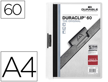Classificador A4 clip Lateral 60 Folhas  Branco
