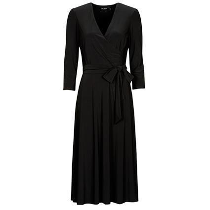 Lauren Ralph Lauren  Vestidos compridos CARLYNA 3/4 SLEEVE  Preto Disponível em tamanho para senhora. US 6,US 8,US 2,US 4.Mulher > Roupas > Vestidos compridos