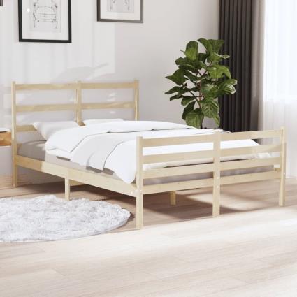 vidaXL Estrutura de cama 140x190 cm pinho maciço