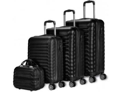 Conjunto de 4 Malas NUMADA Preto (49x29.5x75 cm)