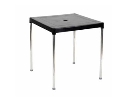 Mesa apilable 70x70 cm aluminio negro 4026/06