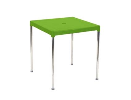 Mesa apilable 70x70 cm aluminio verde 4026/5