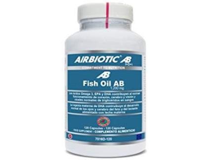 Suplemento Alimentar AIRBIOTIC Azeite de Pescado Ab 1200 Mg Fish Oilu (Toranja - 120 Cápsulas)