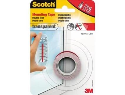 3m scotch cinta doble cara transparente  19 mm x1.5m 351915b
