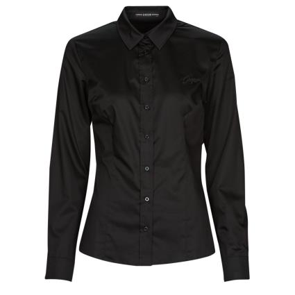 Guess  camisas LS CATE SHIRT  Preto Disponível em tamanho para senhora. S,M,L,XL.Mulher > Roupas > Camisa